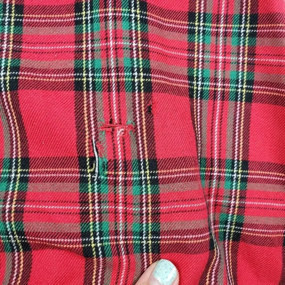 Vintage Plaid Pleated Dress 4t